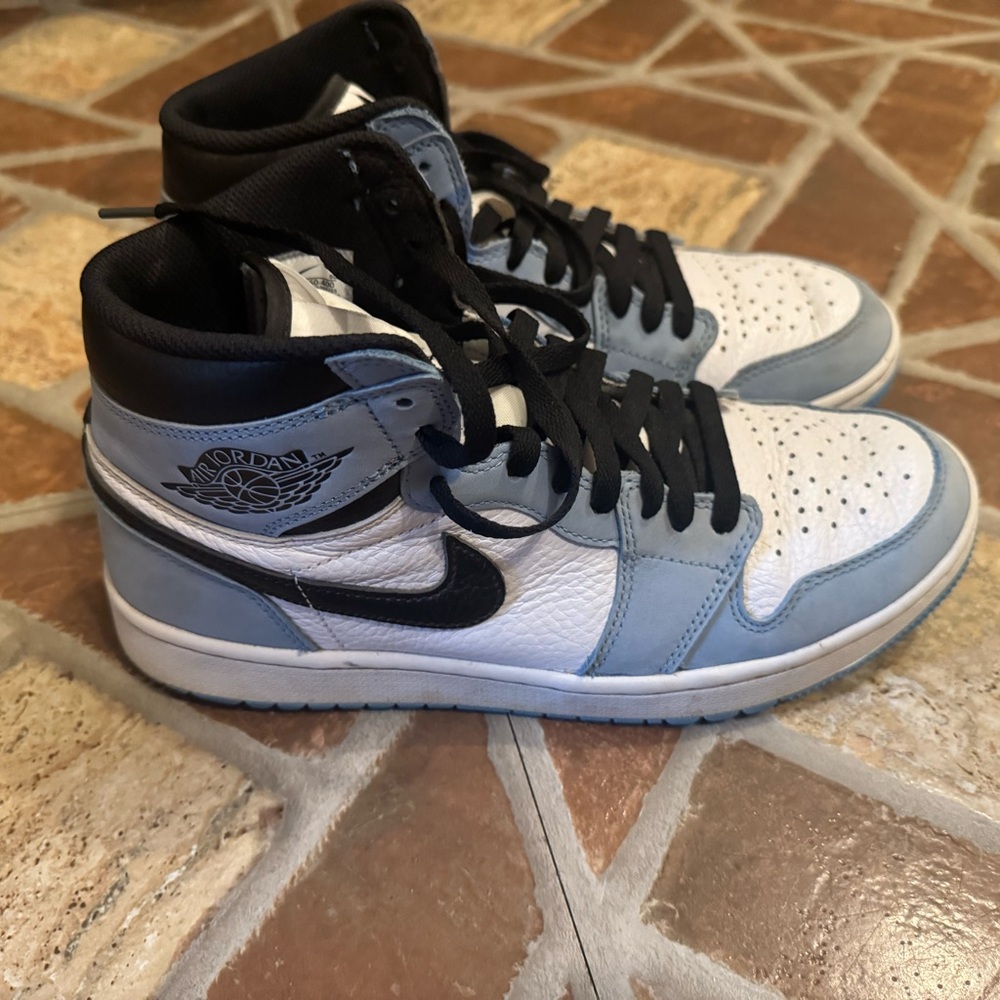 Jordan High Top Golf Sneakers in Blue and White